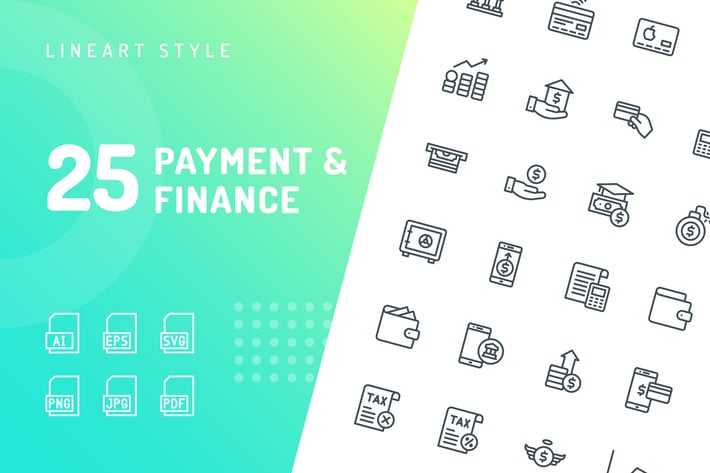 Payment & Finance Line Icons