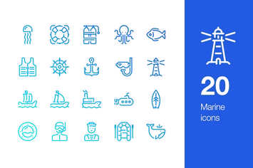20 Marine icons