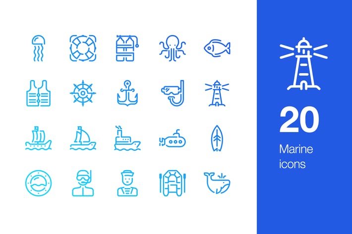 20 Marine icons