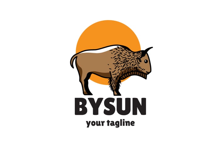 Bysun Byson Sun - Mascot Logo