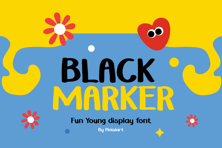 BLACK MARKER – Fun Young Display Font