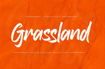 Grassland - Rough Texture Brush Font