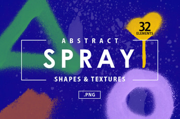 32 Abstract Spray Shapes