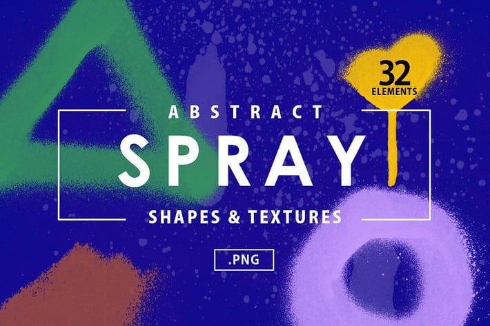 32 Abstract Spray Shapes