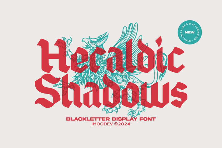 Heraldic Shadows - Blackletter Display Font