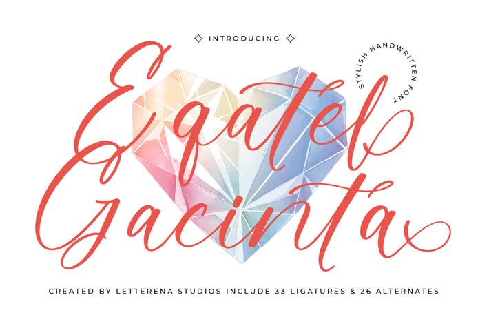 Eqatel Gacinta Stylish Handwritten Font