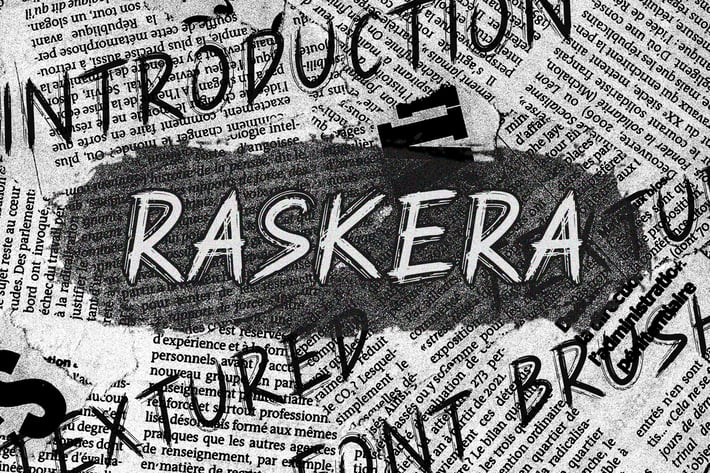 RASKERA - Hand Brush Font