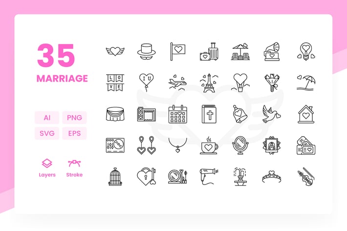 Marriage - Icons Pack (vol.1)