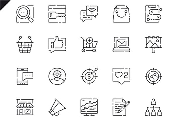 Simple Set Marketing Line Icons