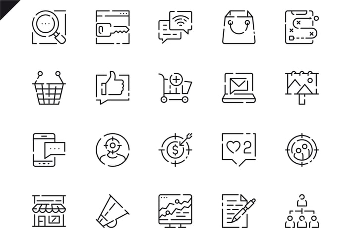 Simple Set Marketing Line Icons