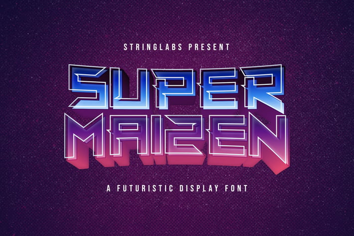 Super Maizen - Futuristic Display Font