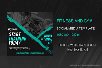 Fitness Instagram Post Templates Vol. 4
