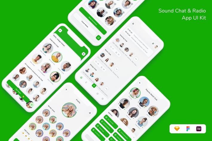 Sound Chat & Radio App UI Kit