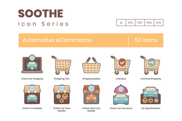 50 Automotive eCommerce Icons