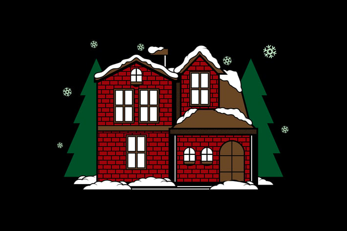 Christmas House Illustration