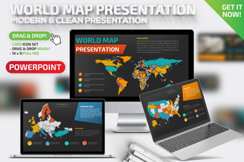 World Map Powerpoint Presentation Template