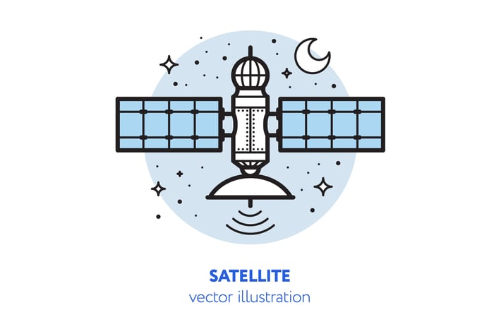 Satellite vector illustration
