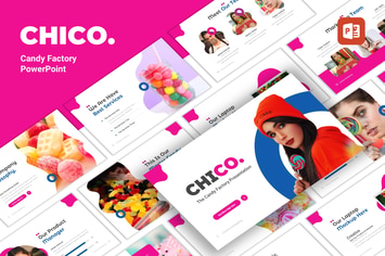Chico - Candy Factory PowerPoint Template