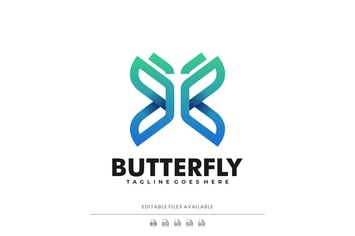 Butterfly Line Art Logo