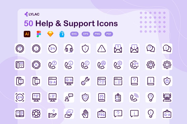 Lylac - Help & Support Icons