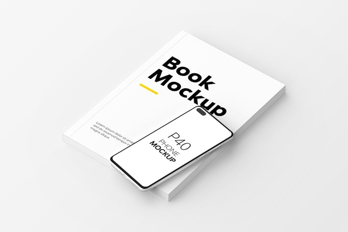 Book & P40 Phone Mockup