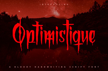 Optimystiq | Bloody Handwriting Script Font