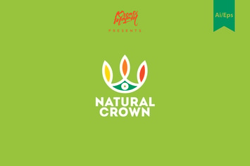 Natural Crown Logo Template