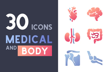 30 Medical and Body icon set