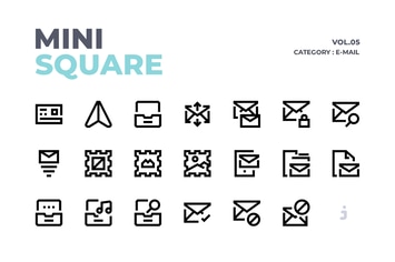 Mini square - 60 E-Mail Icons