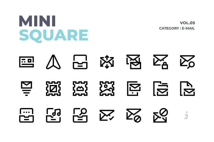 Mini square - 60 E-Mail Icons