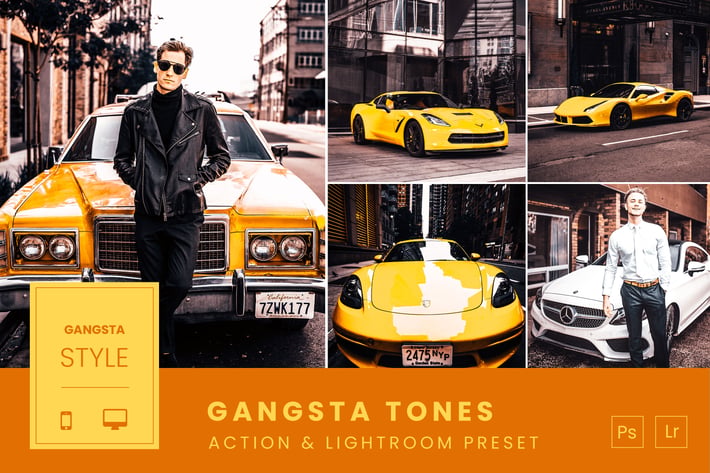 Gangstta Tones Action & Lightroom Preset