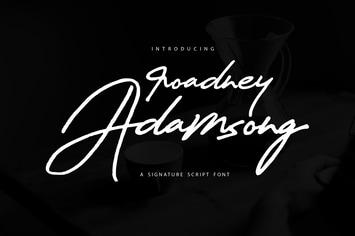 Roadney Adamsong | Signature Script Font