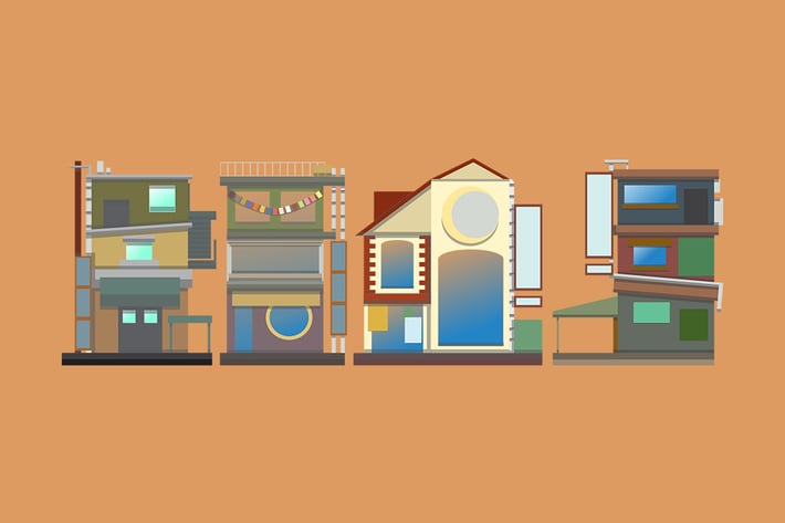 Old Retro Building Set - Object GS