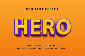 Hero text effect