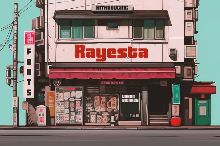 Rayesta - Retro Bold Futuristic Fonts