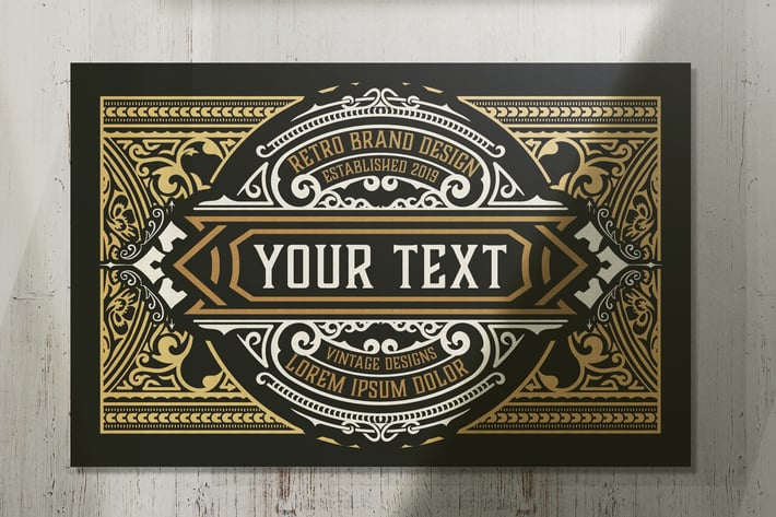 Vintage Style Label Layout