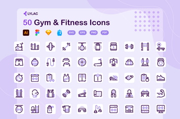 Lylac - Gym & Fitness Icons