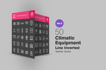 50 Climatic Equipment Line Inverted Icons