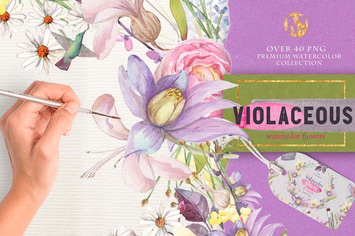 a Fresh spring florals "Violaceous" 