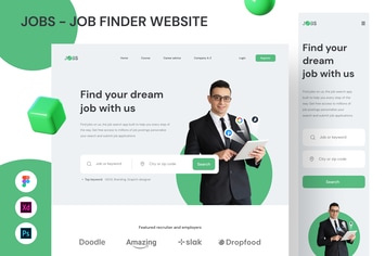 Jobs - Job Finder Website Homepage