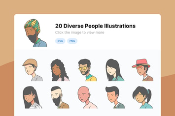 Diverse People Avatar Illustration