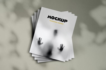 Stacked US Magazines Mockup