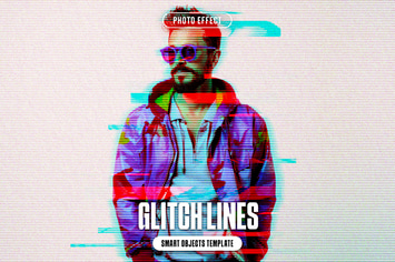 Glitch Lines Photo Effect