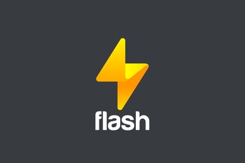 Logo Flash Thunderbolt Energy Power Speed