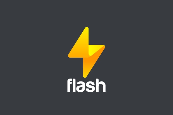 Logo Flash Thunderbolt Energy Power Speed