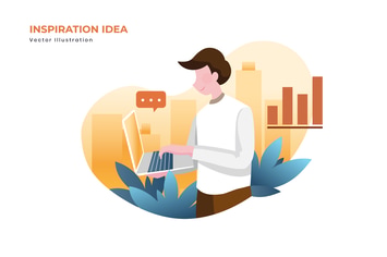 Inspiration idea vector illustration