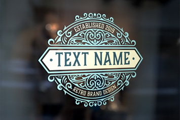 Vintage Logo with Floral Elements