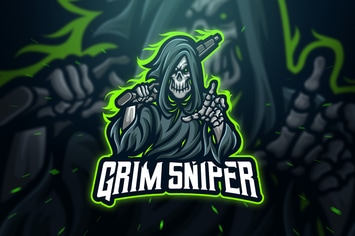 Grim Sniper Sport and Esport Logo Template