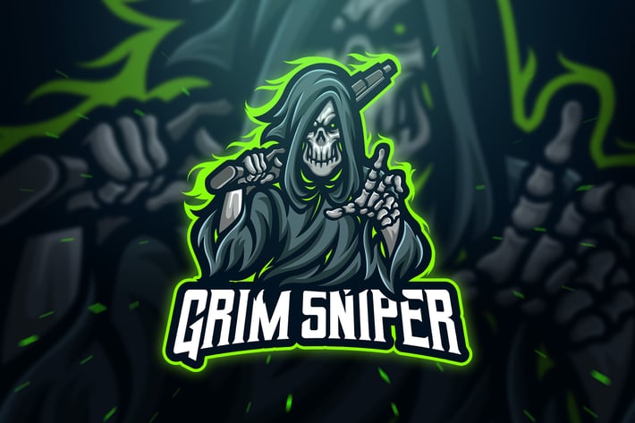 Grim Sniper Sport and Esport Logo Template