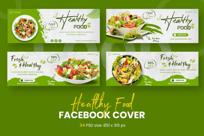 Healthy Food Facebook Cover Template